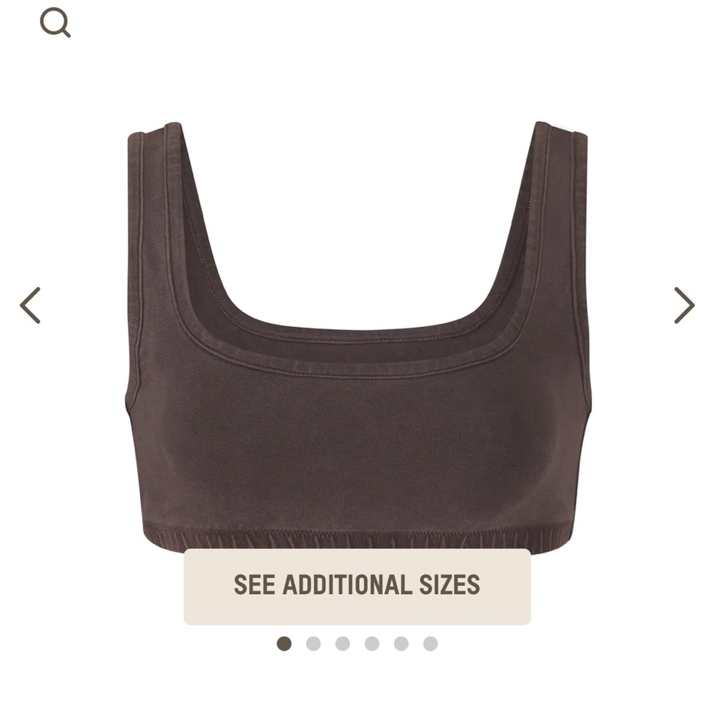 NWT SKIMS OUTDOOR WIDE NECK BRA IN ESPRESSO SZ 3XL